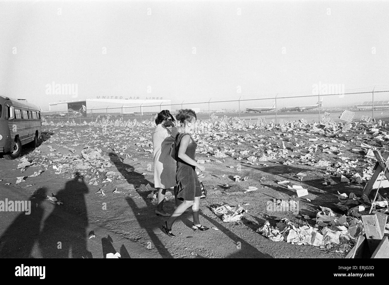 Die Beatles 1964 amerikanischen Kalifornien, wo sie in Daly City spielen wird. Ca. 18. August 1964 Stockfoto