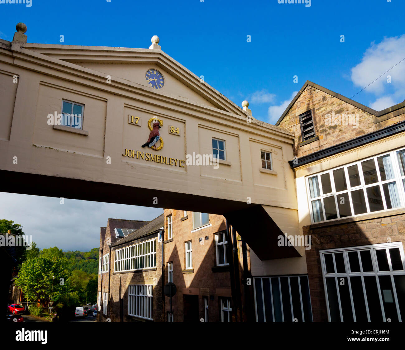 John Smedley Ltd Designer Strickwaren-Fabrik in Lea Mills in Lea Bridge in der Nähe von Matlock Derbyshire England UK ursprünglich gebaut 1784 Stockfoto