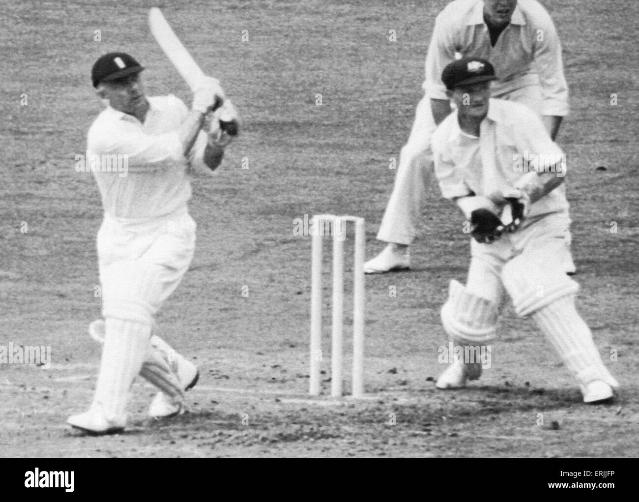 Australische Cricket-Tour von England für die Asche. England V Australien dritten Testspiel in Headingley. Cyril Washbrook. 13. Juli 1956. Stockfoto