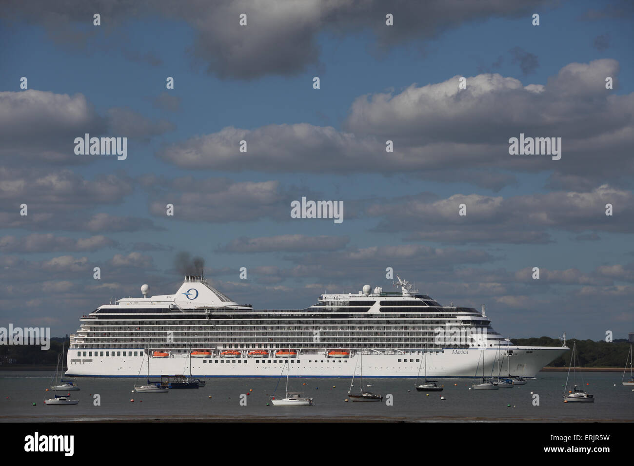Ozeanien Kreuzfahrtschiff MS Marina abgebildet verlassen Southampton Stockfoto