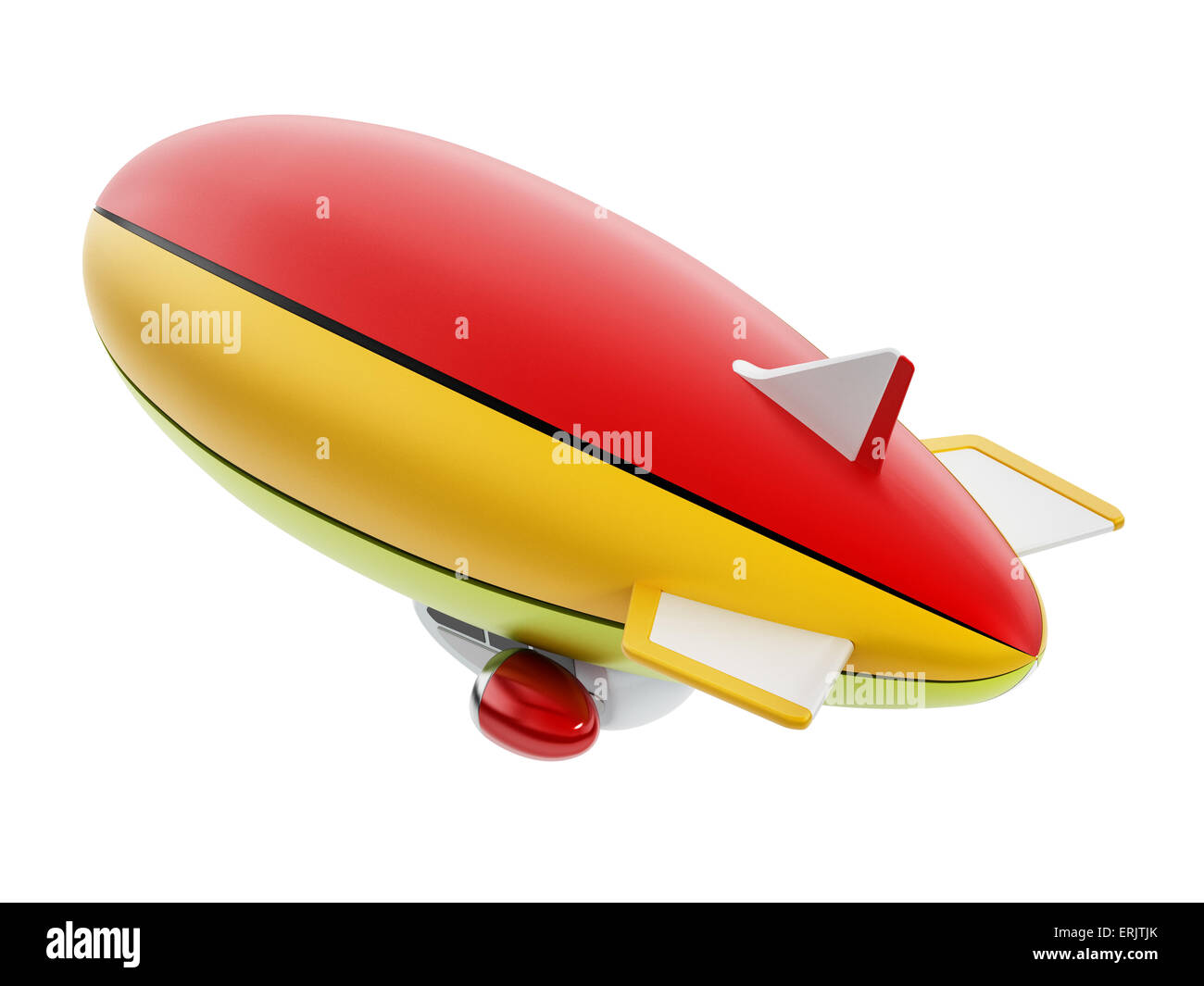 Zeppelin isoliert auf weißem Hintergrund. Stockfoto