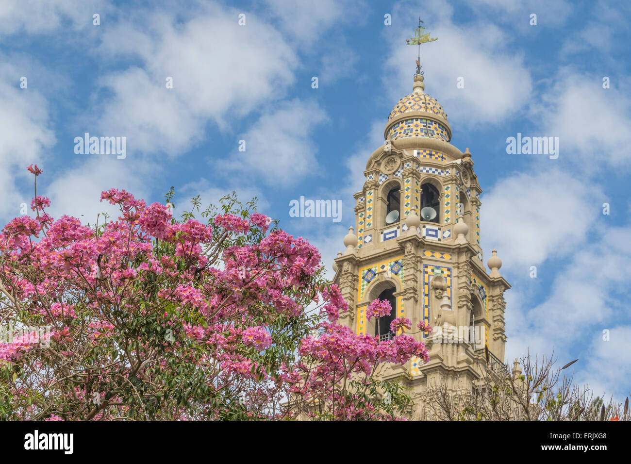 Balboa Park in San Diego, 1200 Hektar, ist die größte städtische Kulturpark in den Vereinigten Staaten. Stockfoto