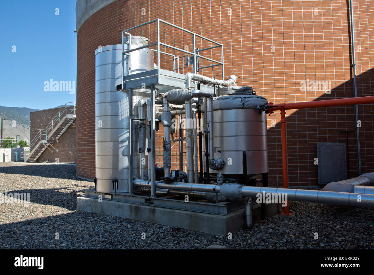 Methan Konditionierung Skid-Filter. Stockfoto