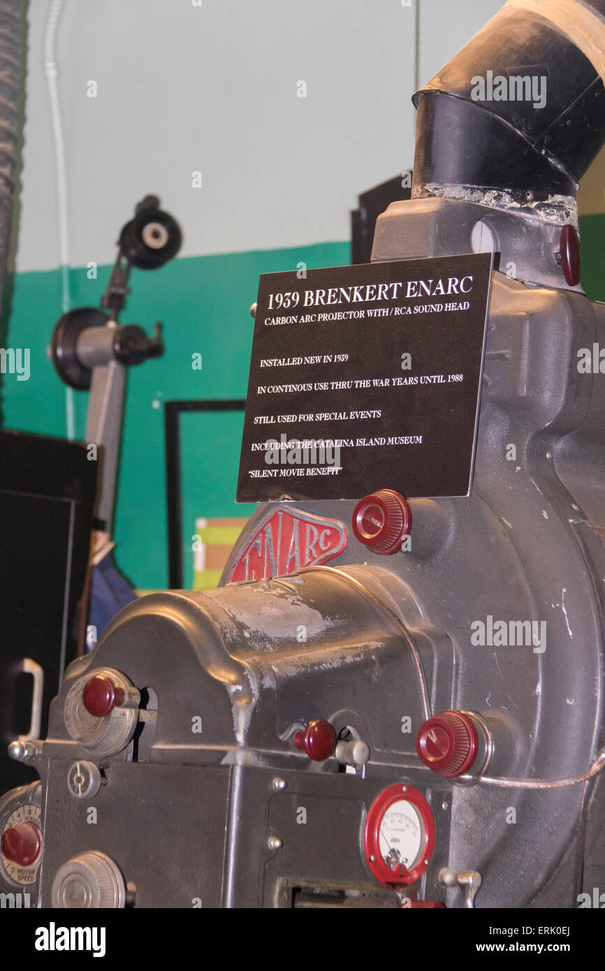 Tolle Tour von Catalina Island Casino mit Vintage Theater und Big Band Ära Artefakte. Stockfoto
