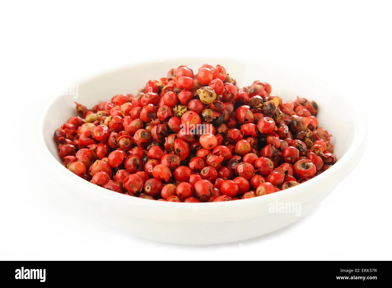 rote Pfefferkörner Samen Stockfoto