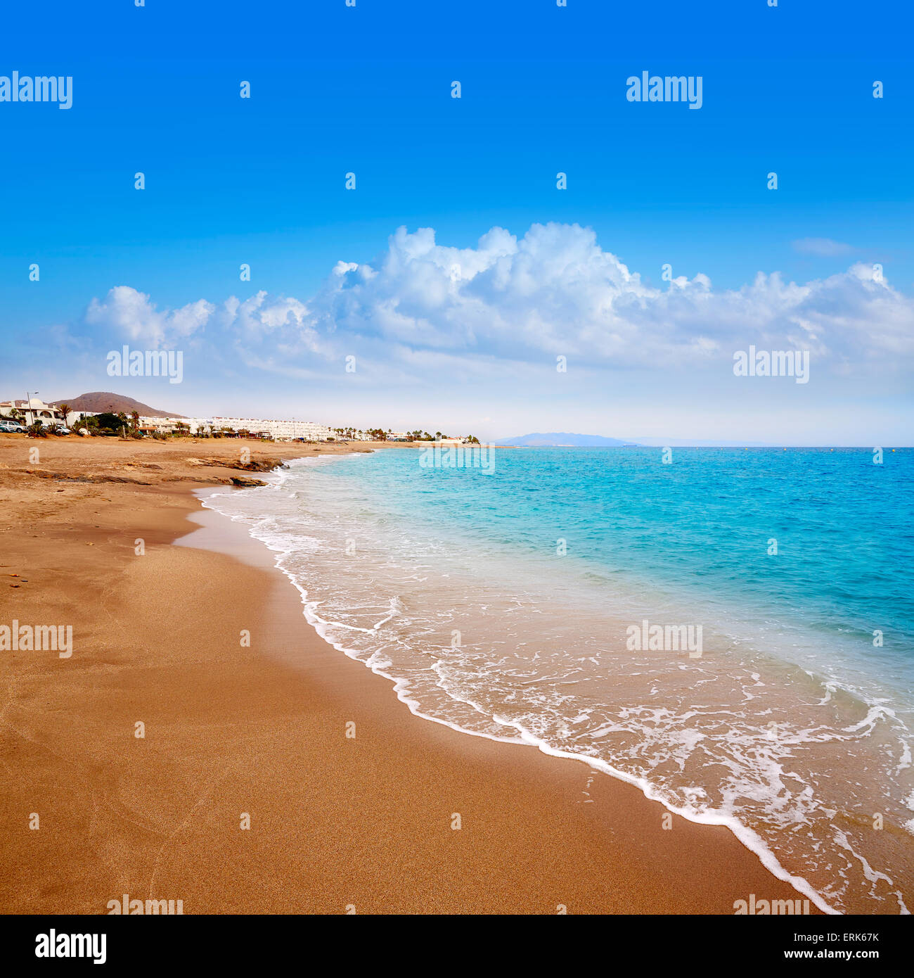 Almeria Mojacar Strand im Mittelmeer von Spanien Stockfoto