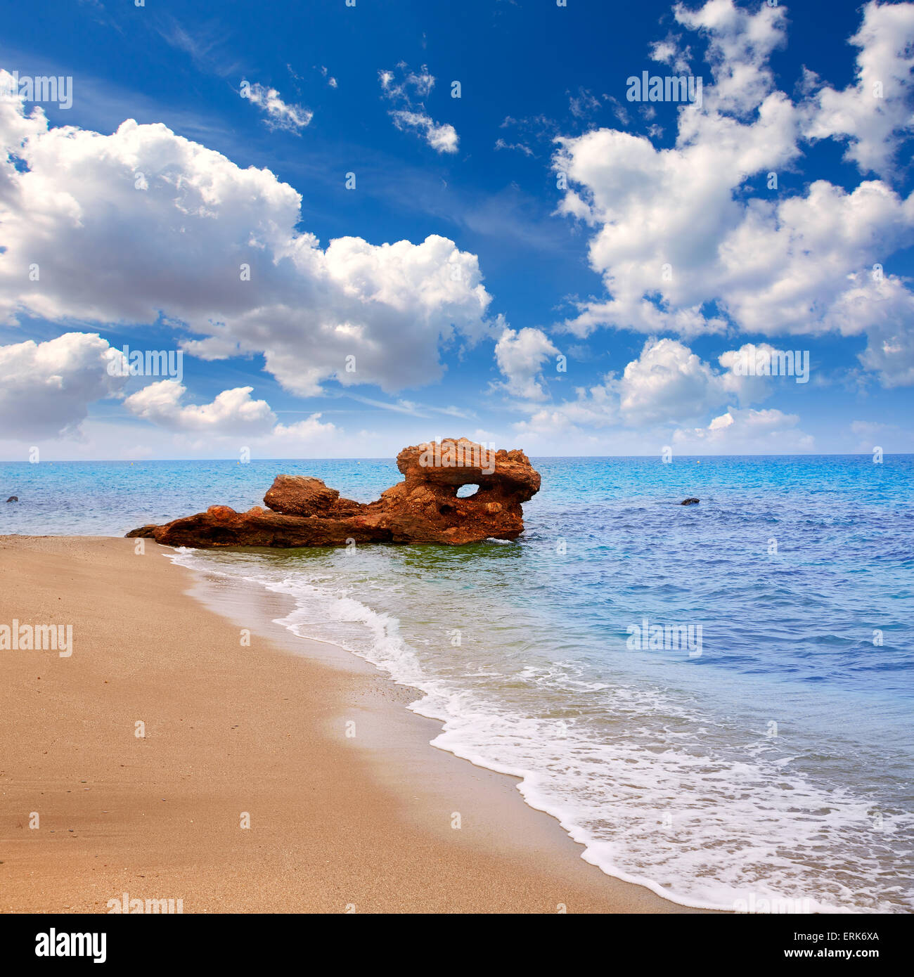 Almeria Mojacar Strand im Mittelmeer von Spanien Stockfoto