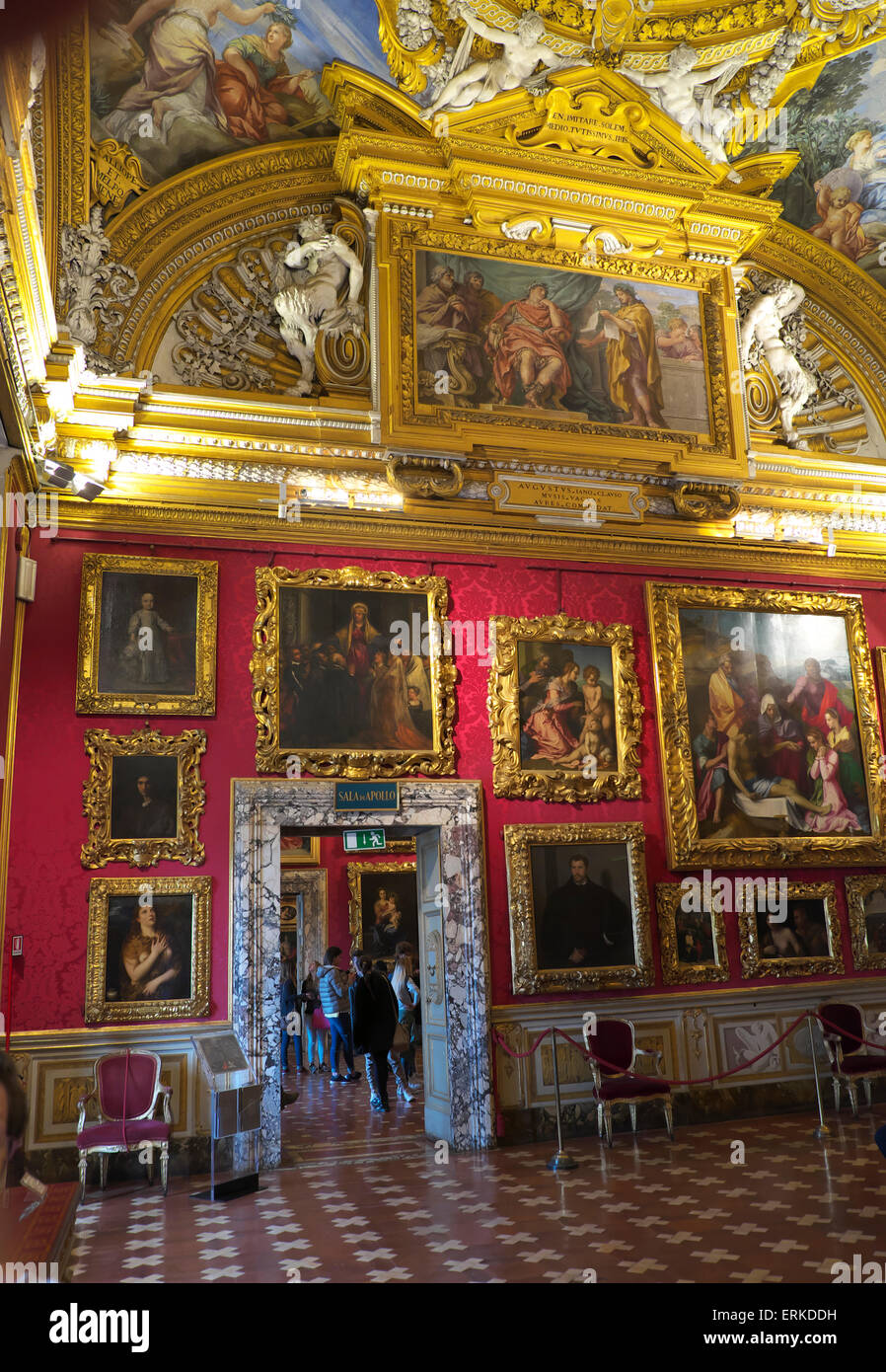 Saal im Palazzo Pitti, Florenz, Toskana, Italien Stockfoto