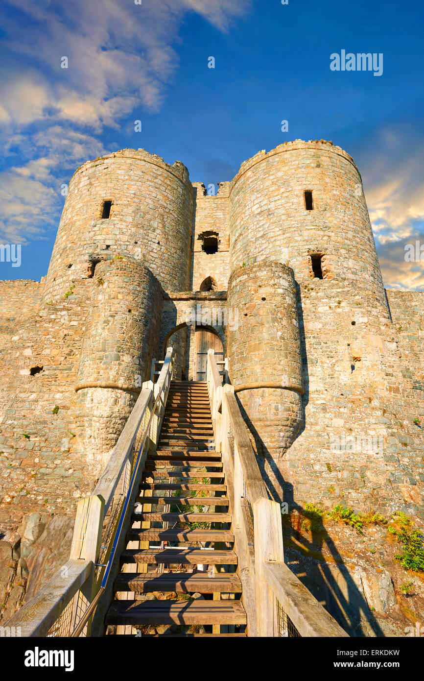 Mittelalterliche Harlech Castle, 1282, Wales, Vereinigtes Königreich Stockfoto