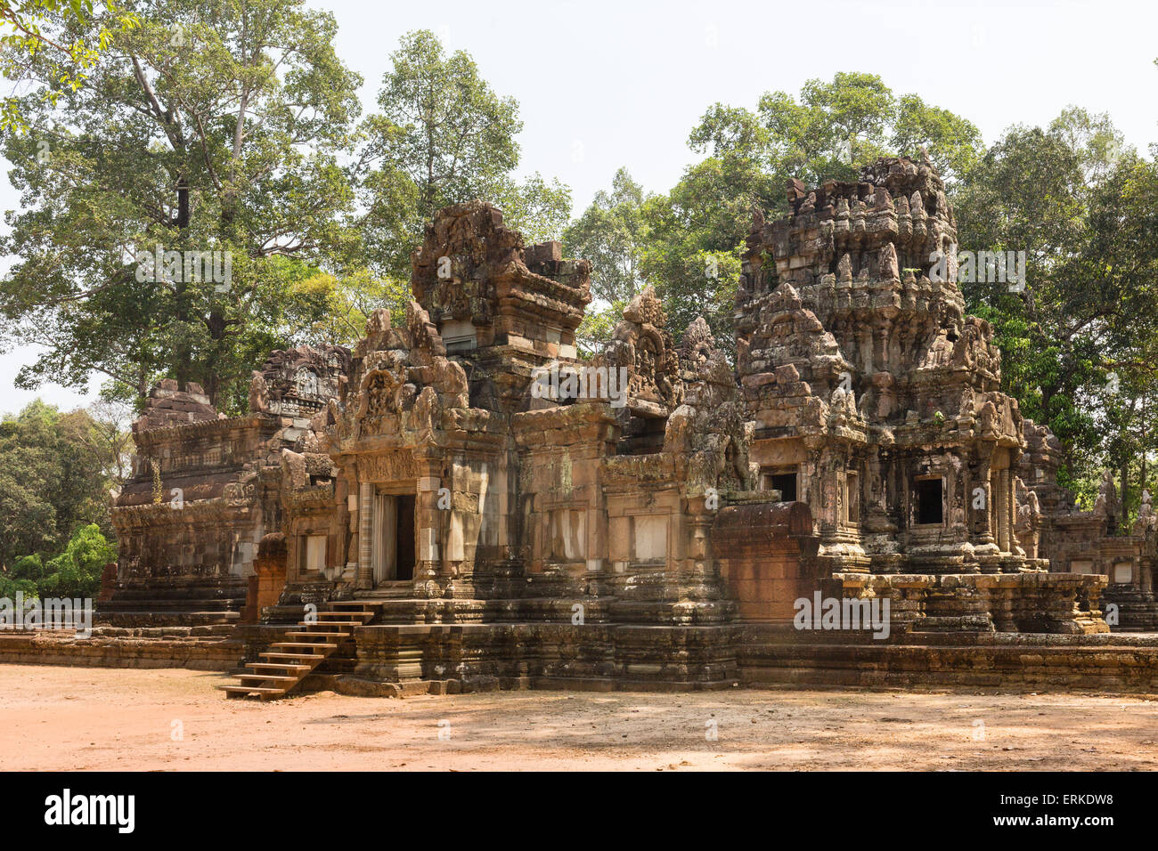 Nordseite der Chau Say Tevoda Tempel, Angkor, Provinz Siem Reap, Kambodscha Stockfoto