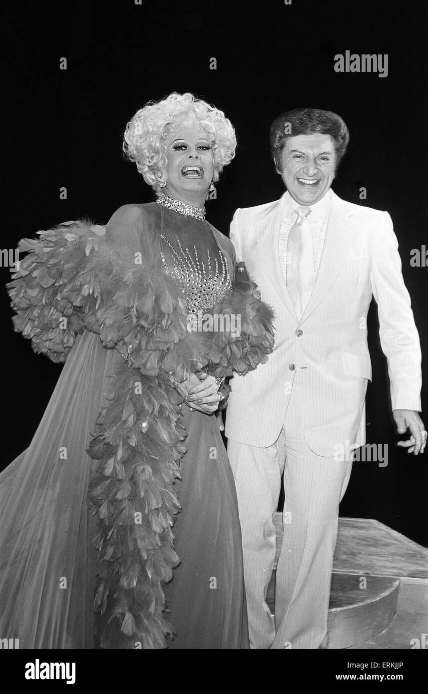 Danny La Rue im Teatro Coventry 8. April 1978. Stockfoto