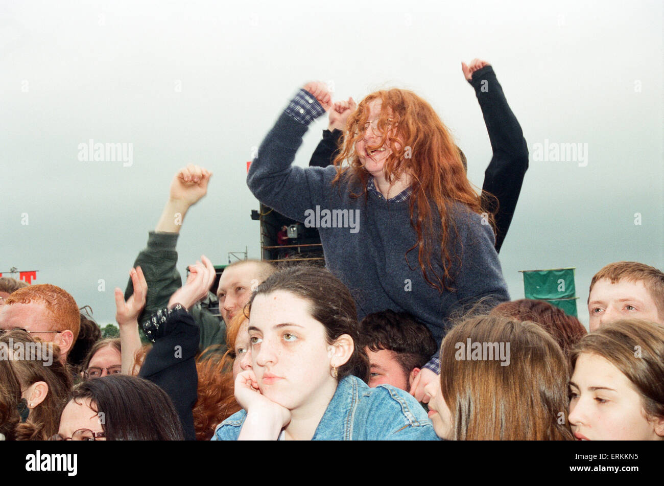 T in the Park Music Festival, Strathclyde Park, Lanarkshire, Schottland, 14. Juli 1996. Stockfoto