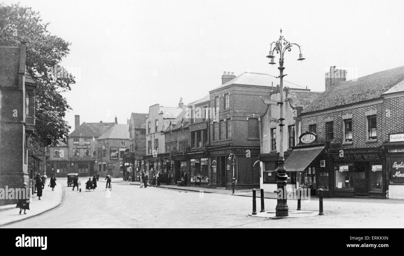 Bedworth Marktplatz ca. 1920 Stockfoto