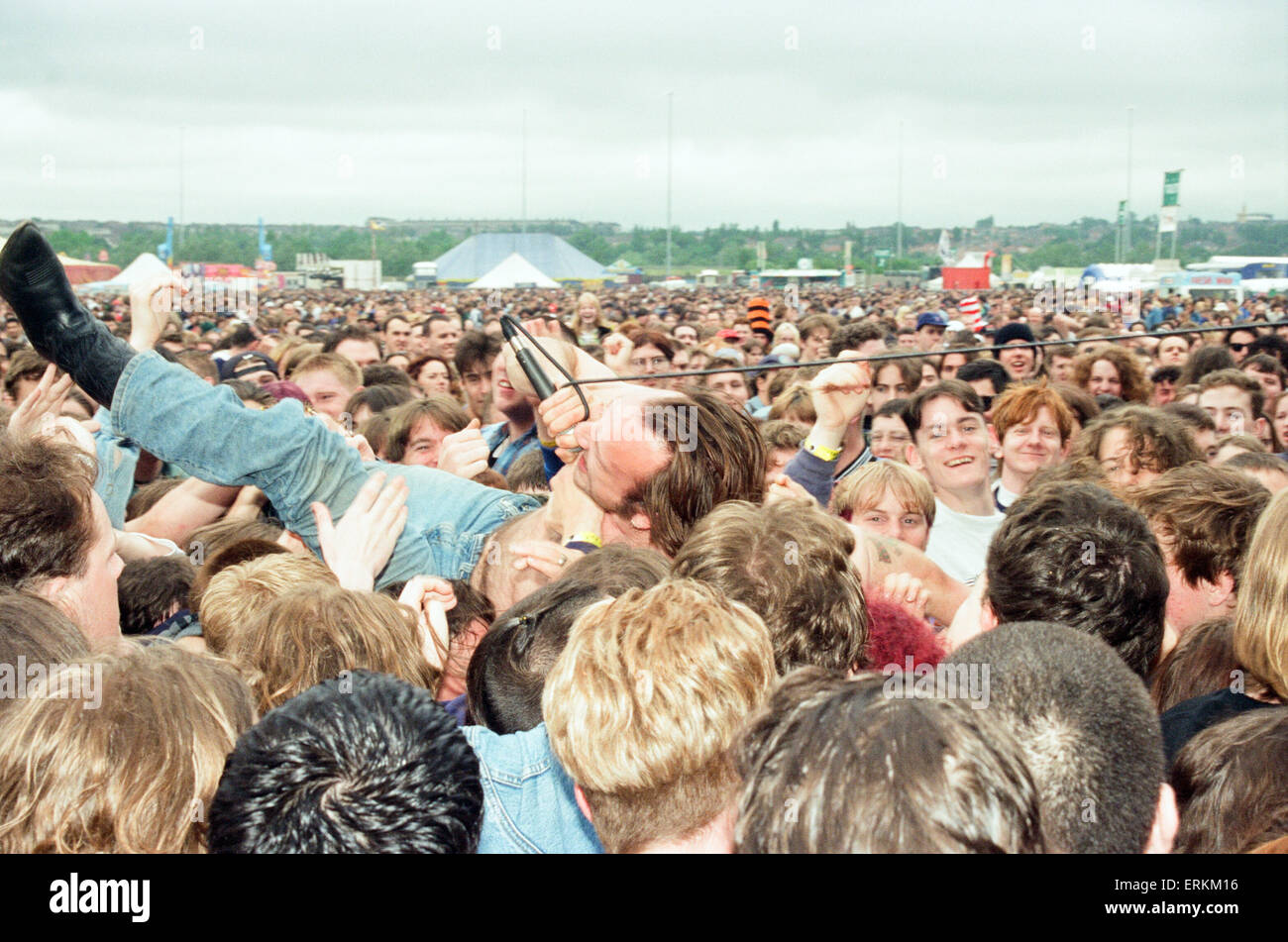 T in the Park Music Festival, Strathclyde Park, Lanarkshire, Schottland, 14. Juli 1996. Stockfoto