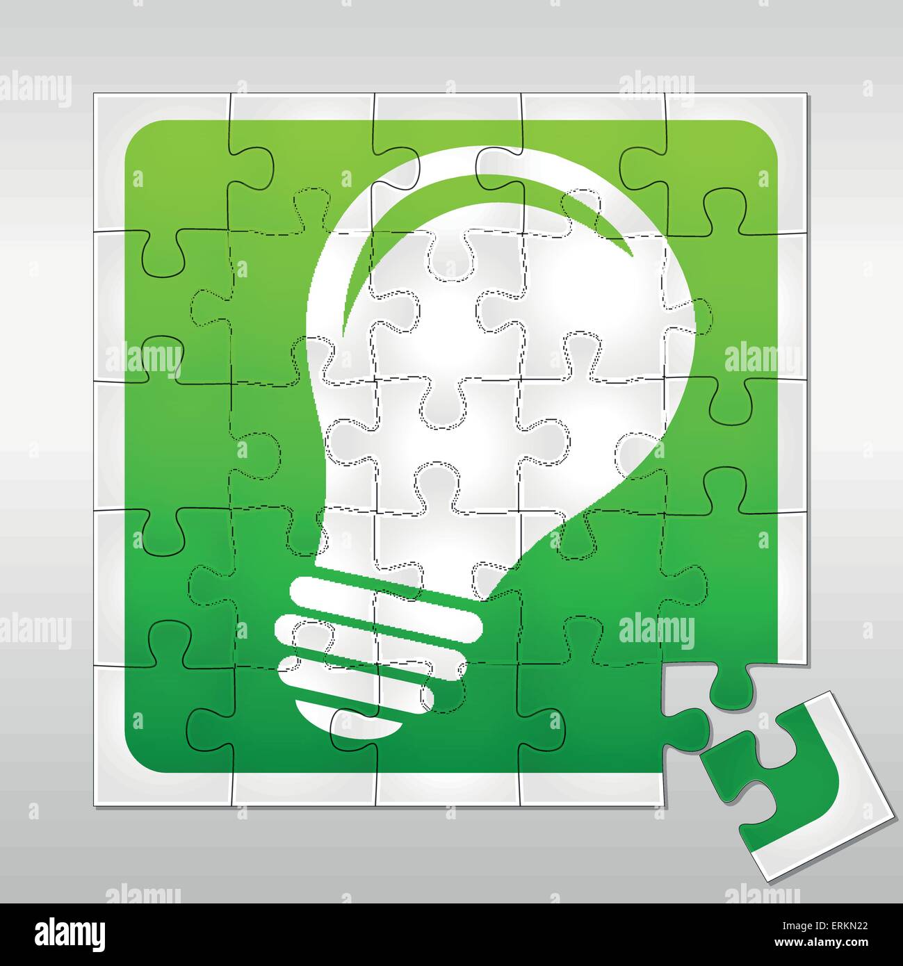 Vektor-Illustration der Glühbirne-Puzzle-Idee-Konzept Stock Vektor