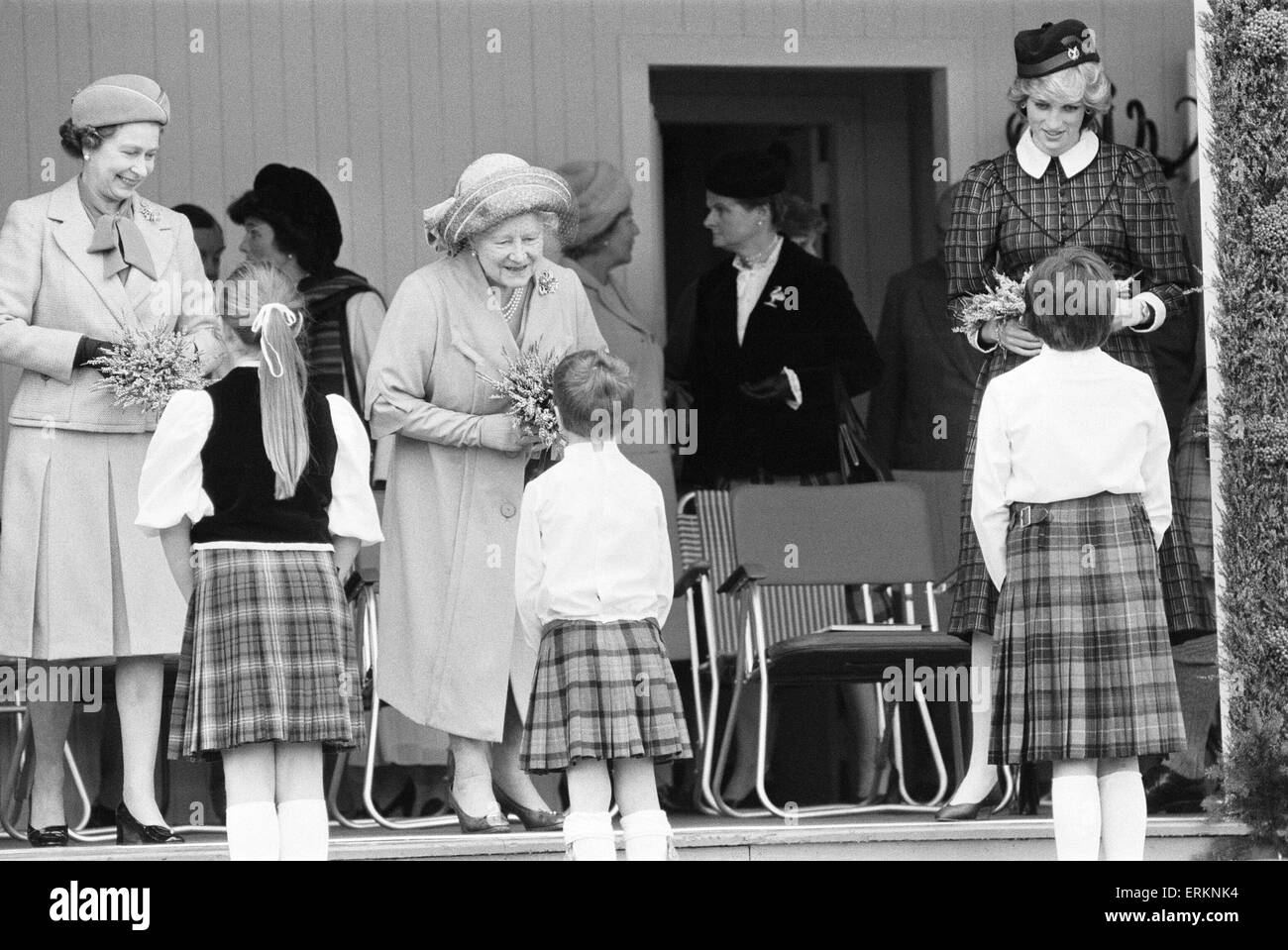 Braemar Highland Gathering in der Nähe von Balmoral, Schottland, Sonntag, 5. September 1982. Stockfoto