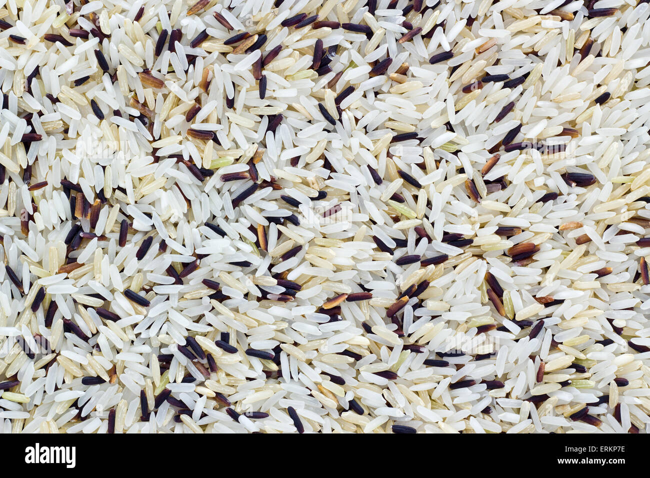 Andere Farbe roh Reissorten, Textur-Hintergrund Stockfoto