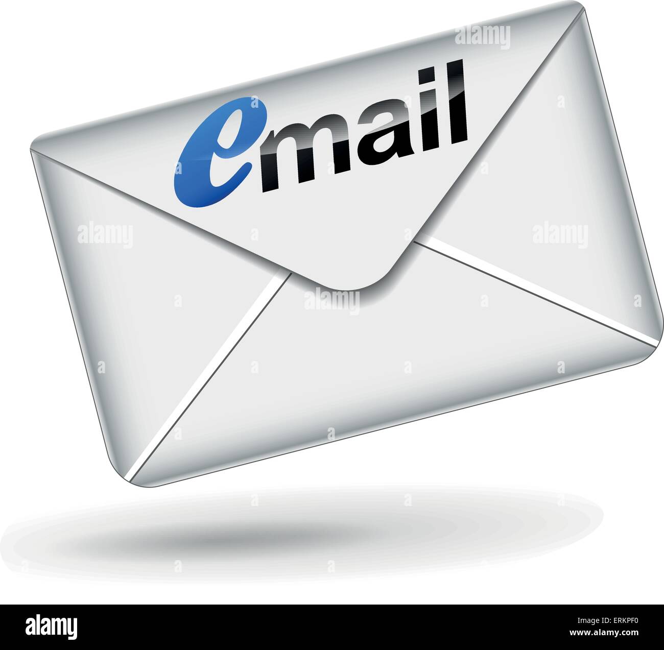 Vektor-Illustration von e-Mail-Umschlag auf weißem Hintergrund Stock Vektor