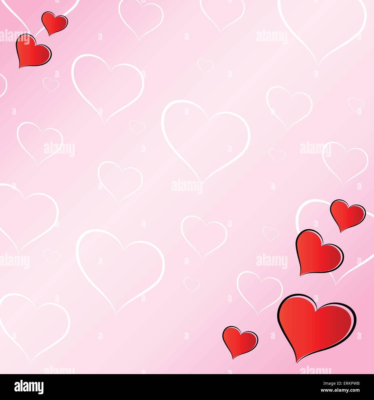 Vektor-Illustration von rosa Liebe Hintergrund Konzept Stock Vektor