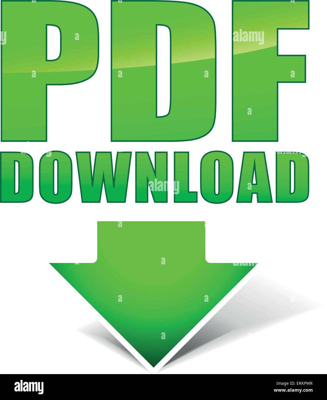 Vektor-Illustration von grünen Pdf download Zeichen auf weißem Hintergrund Stock Vektor