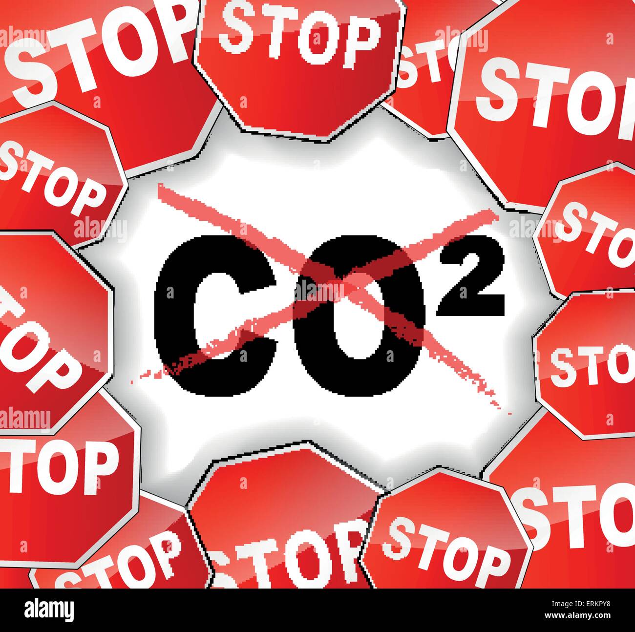 Vektor-Illustration von Stop Verschmutzung Konzept Hintergrund Stock Vektor