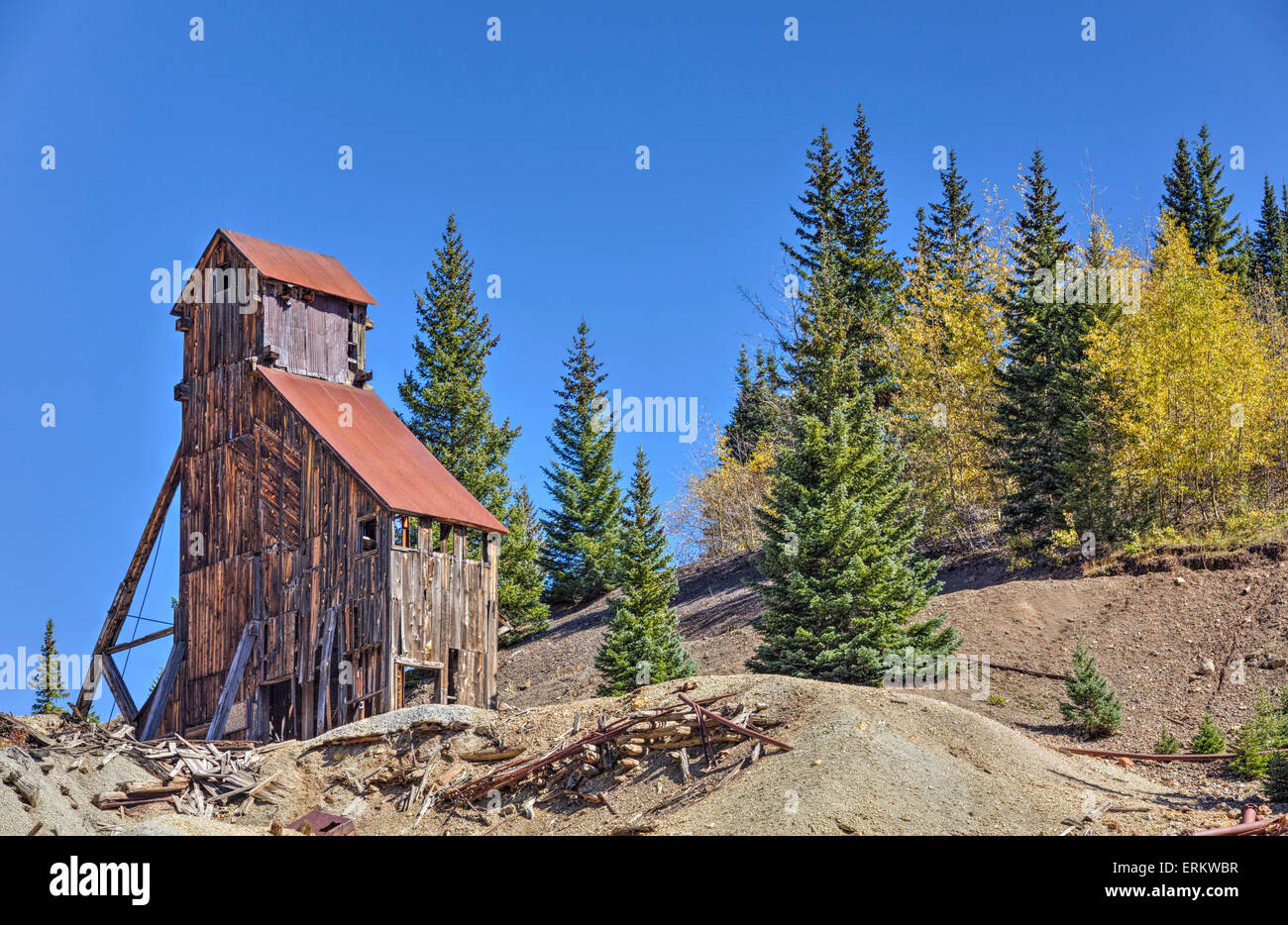 Yankee Mädchen Silber und Gold Mine, Ouray, Colorado, Vereinigte Staaten von Amerika, Nordamerika Stockfoto