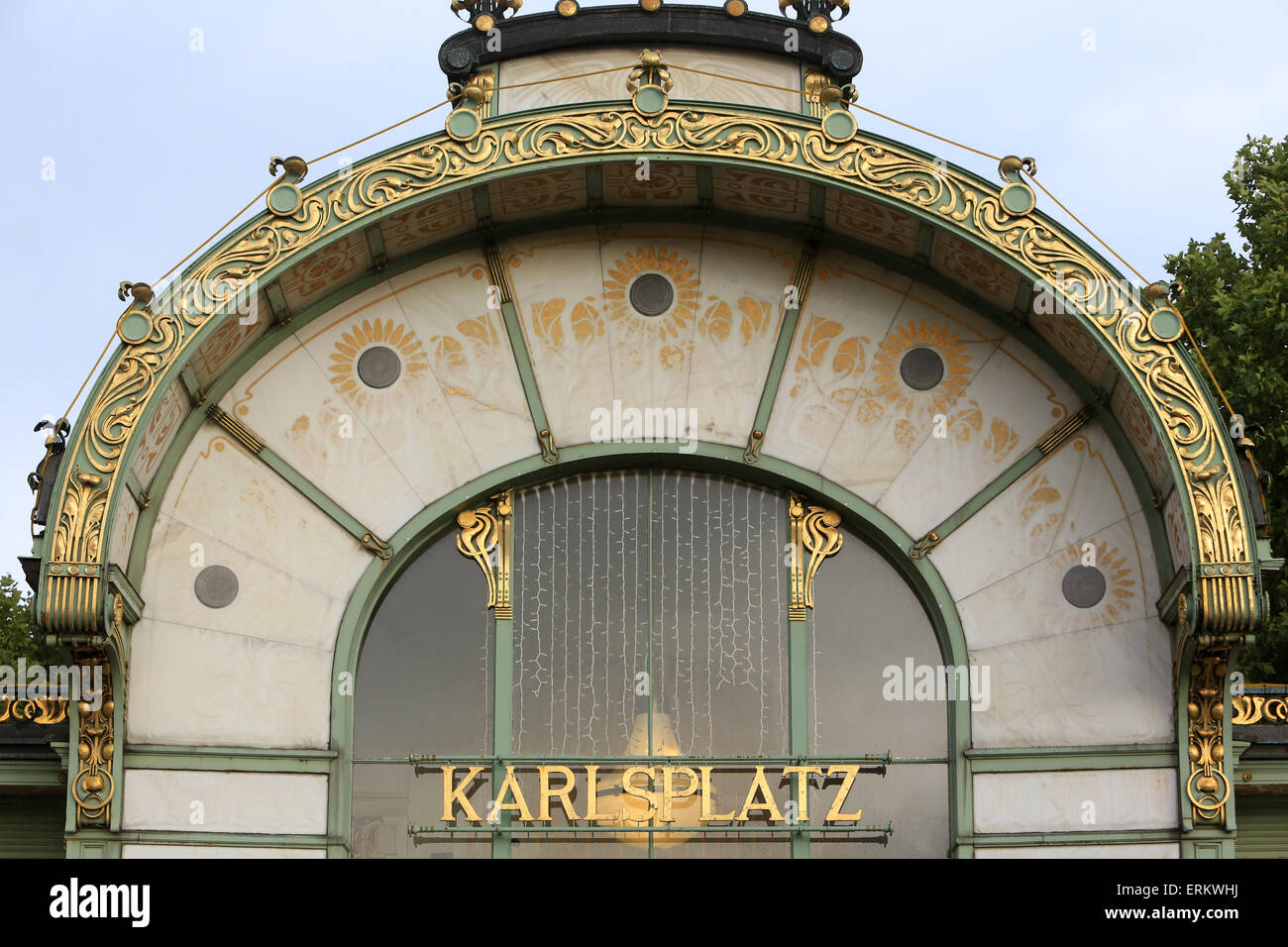 Karlsplatz-u-Bahnstation von Otto Wagner, Wien, Österreich, Europa Stockfoto