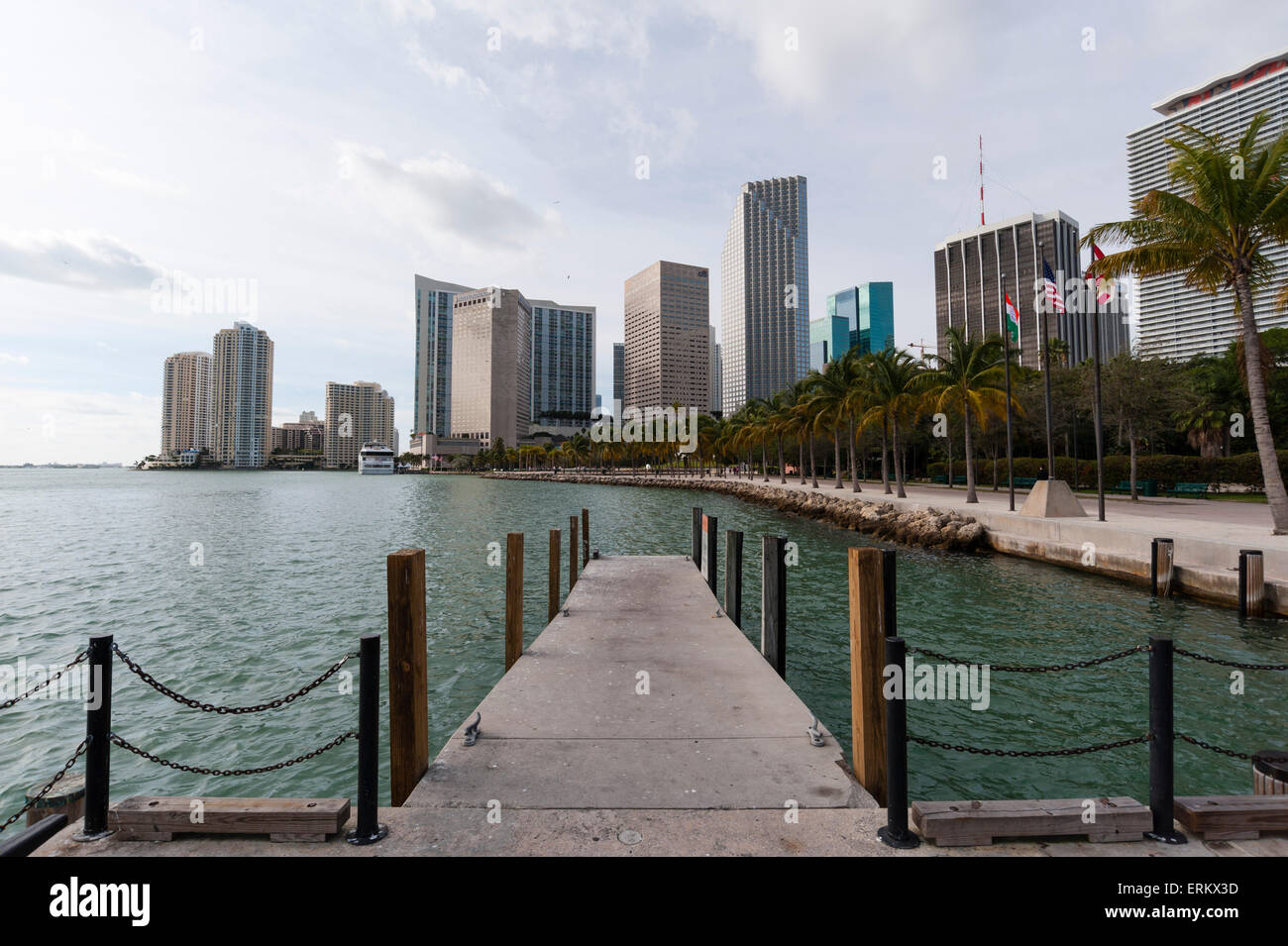 Die Innenstadt von Miami Gebäuden, Miami, Florida, Vereinigte Staaten von Amerika, Nordamerika Stockfoto