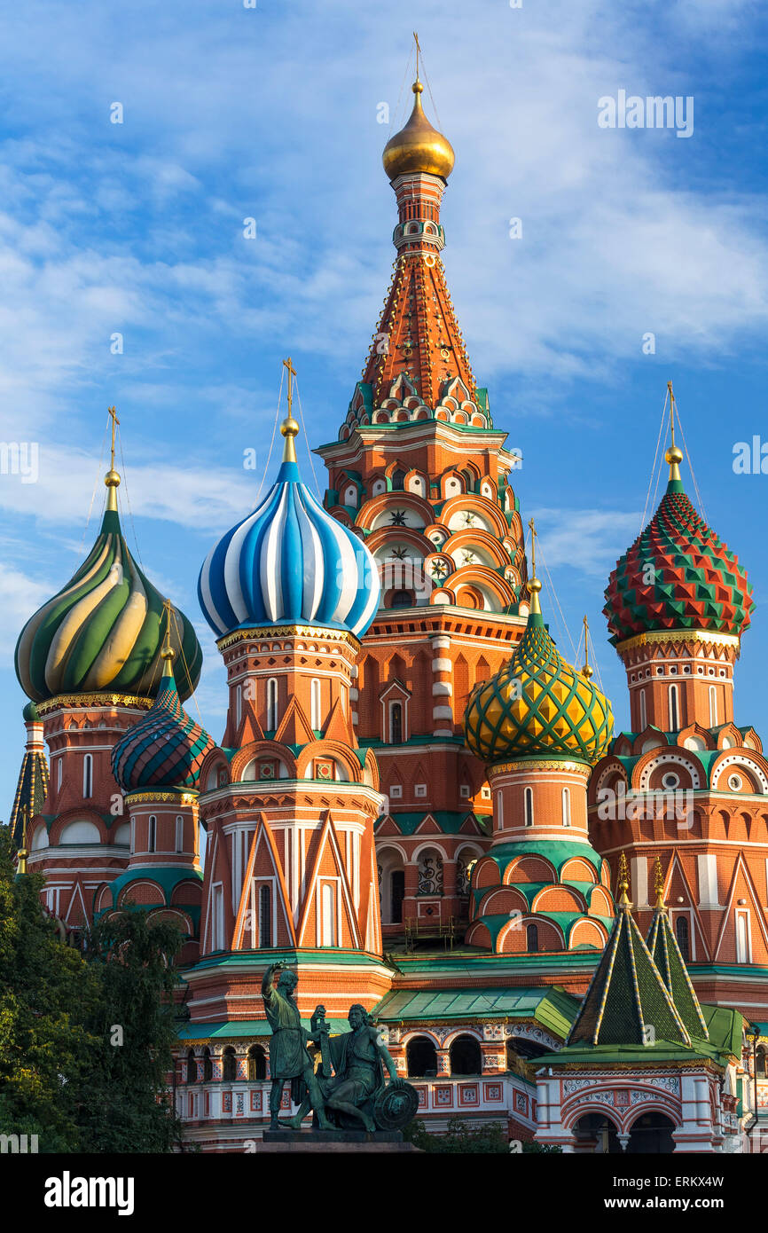 St. Basils Kathedrale in Red Square, UNESCO-Weltkulturerbe, Moskau, Russland, Europa Stockfoto