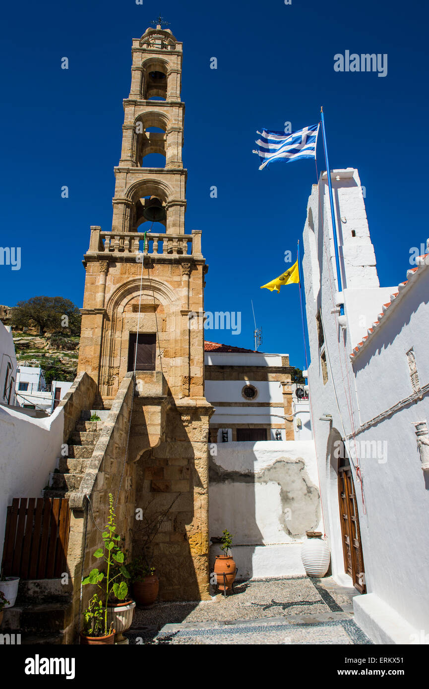 Lindos, Rhodos, Dodekanes-Inseln, griechische Inseln, Griechenland, Europa Stockfoto