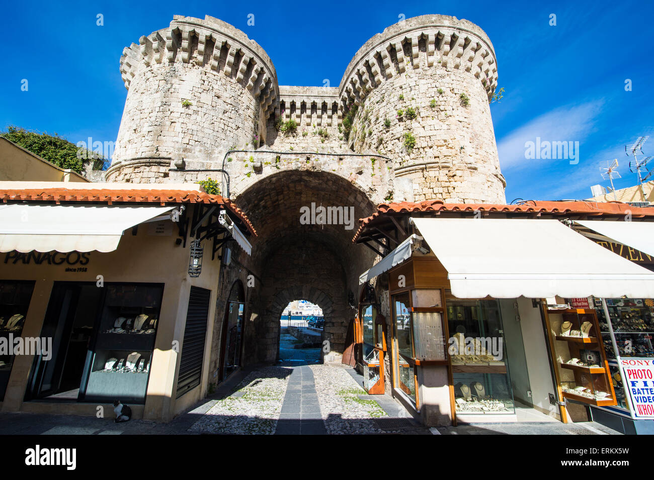 Die mittelalterliche Altstadt, UNESCO-Weltkulturerbe, Rhodos Stadt, Rhodos, Dodekanes-Inseln, griechische Inseln, Griechenland, Europa Stockfoto