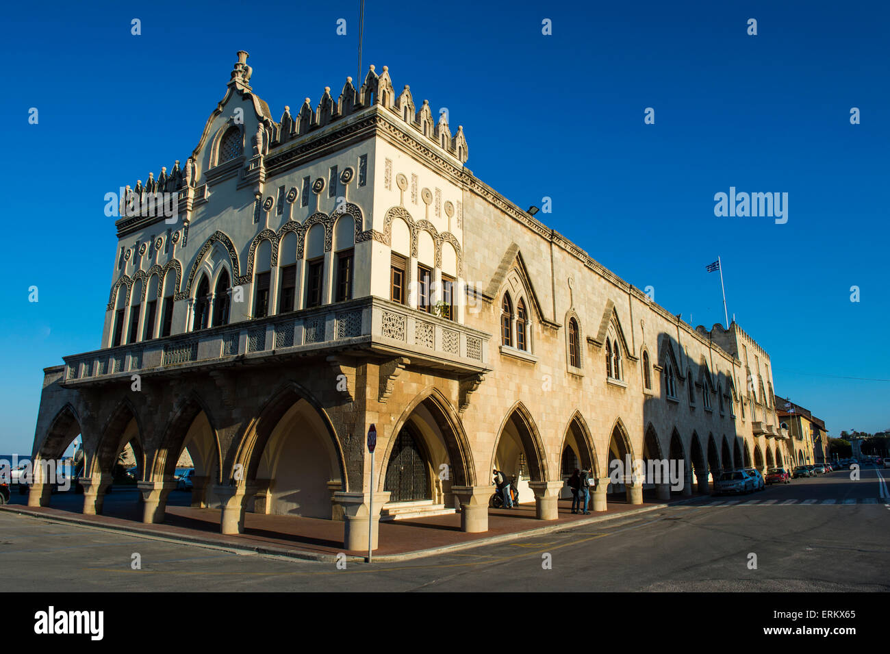 Palazzo Governale, die mittelalterliche Altstadt, UNESCO-Weltkulturerbe, Rhodos Stadt, Rhodos, Dodekanes-Inseln, griechische Inseln Stockfoto