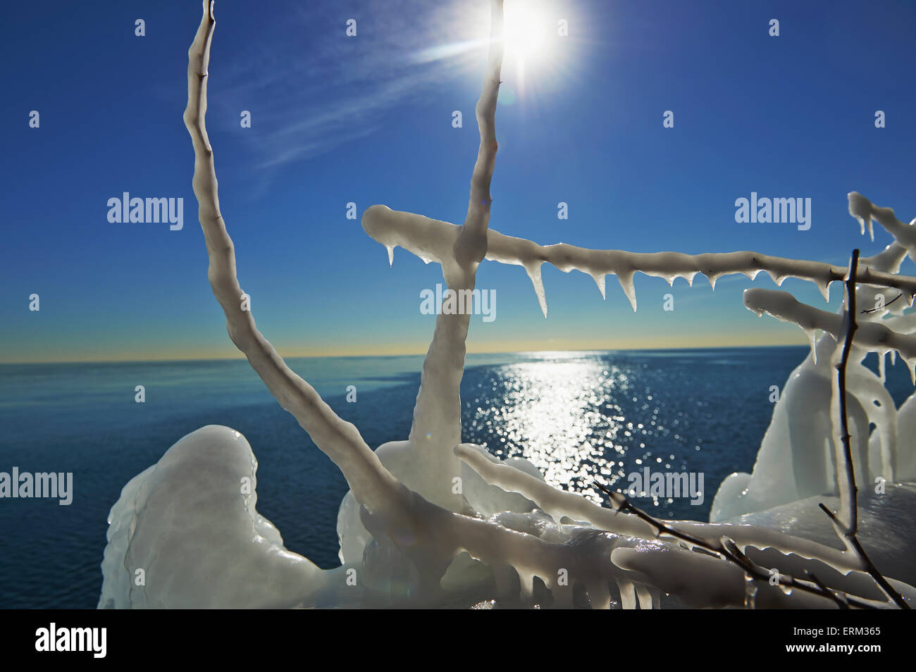 Wards Island eisigen Wasser; Toronto, Ontario, Kanada Stockfoto