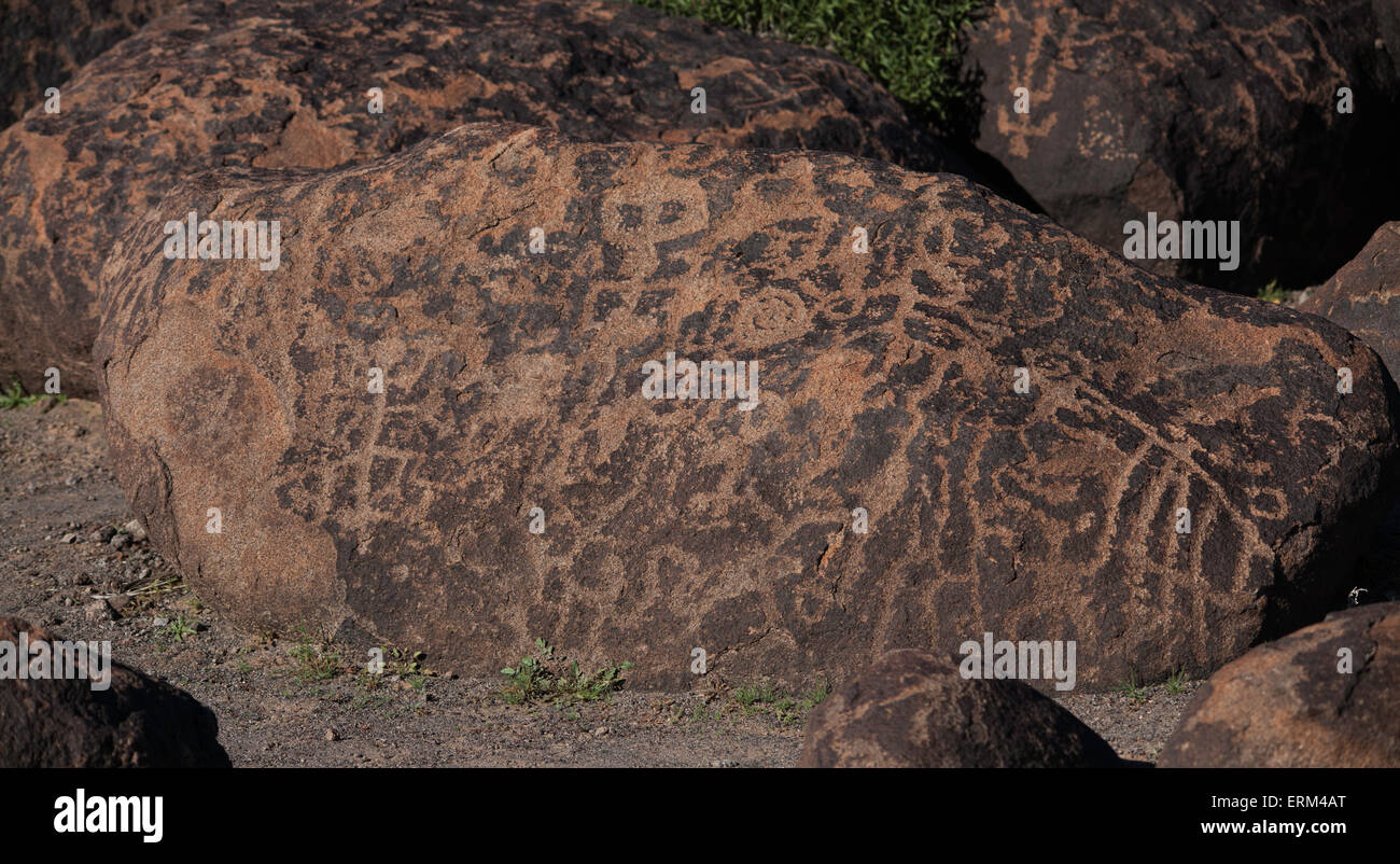 Gemalte Felsen Petroglyph Site, Arizona, Vereinigte Staaten Stockfoto