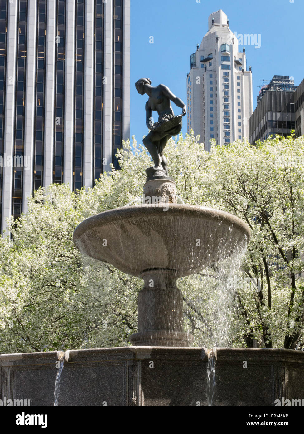 Pulitzer-Brunnen, Grand Army Plaza, NYC, USA Stockfoto