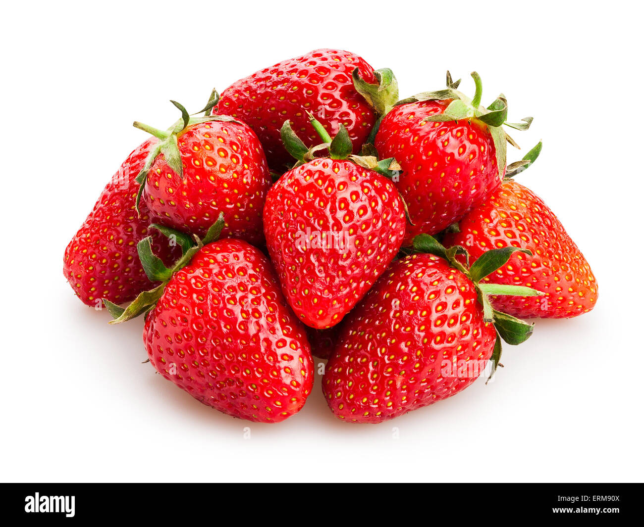 Erdbeere isoliert Stockfoto