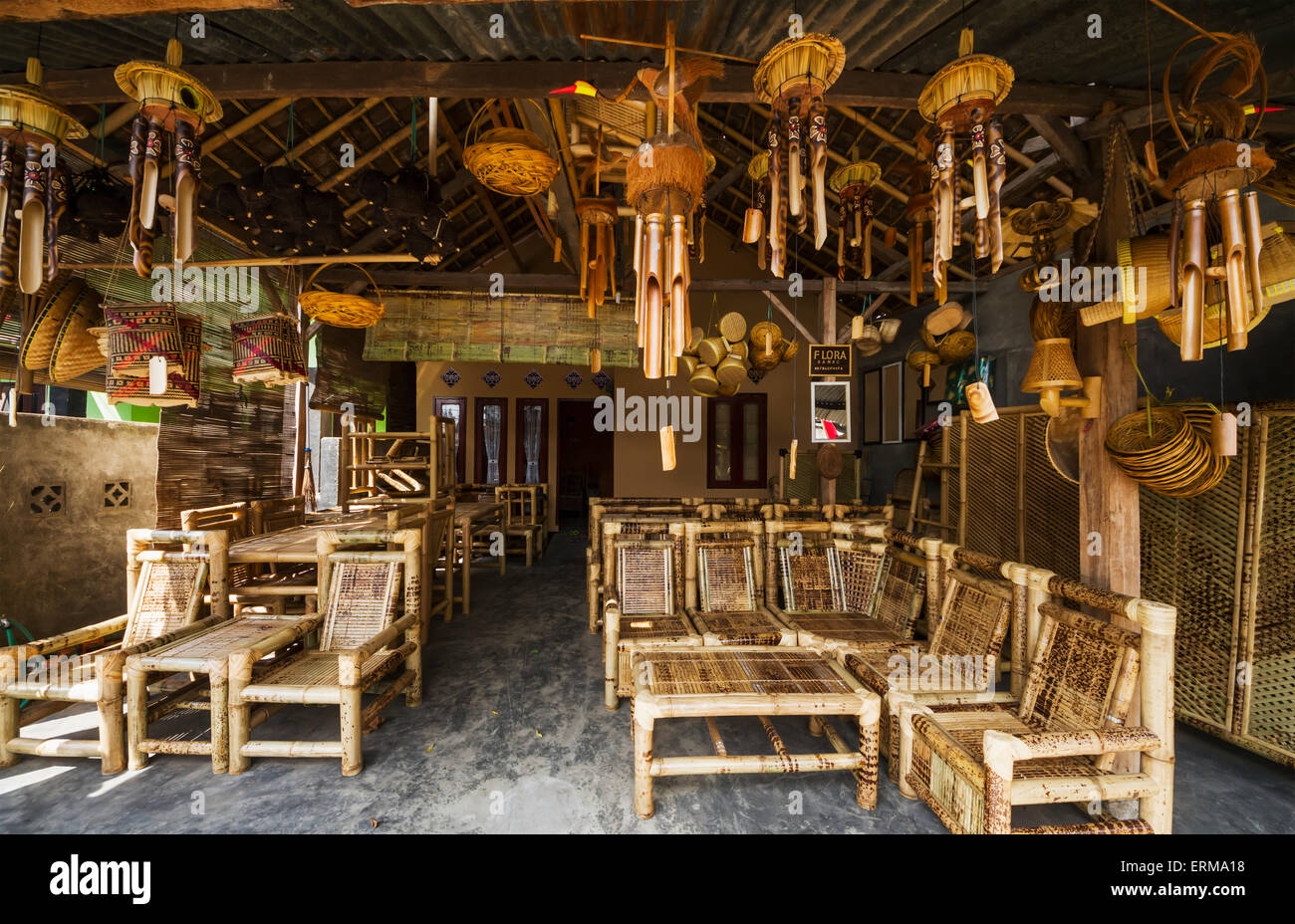 Handwerk; Kunst; Handwerk; Indonesien; Indonesische; Java; Lombok; West Nusa Tenggara; Bambus Stockfoto