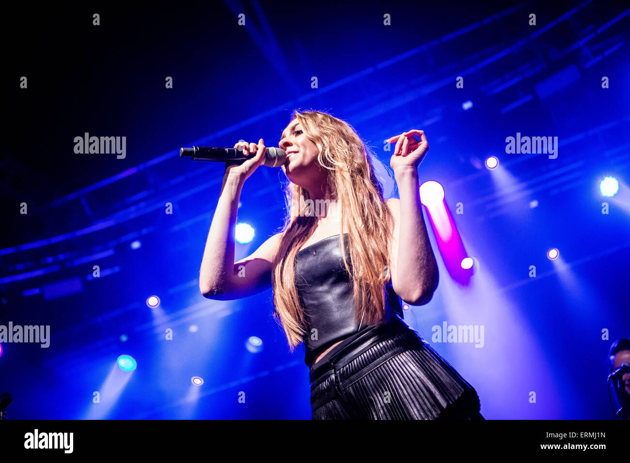 Mailand, Italien. 4. Juni 2015. Olivia Somerlyn führt live auf der Bühne Fabrique © Diogo Baptista/Pacific Press/Alamy Live News Stockfoto