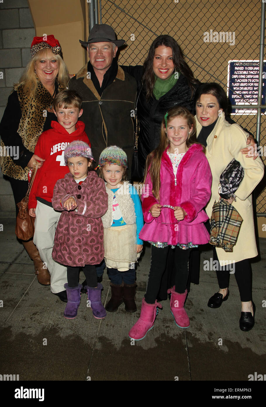 83rd annual Hollywood Christmas Parade mit: Neal McDonough, Ruve McDonough, Morgan Patrick McDonough, Catherine Maggie McDonough, London Jane McDonough, Clover Elizabeth McDonough, Gäste wo: Hollywood, Kalifornien, Vereinigte Staaten, wann: 30. November 2014 Kredit: FayesVision/WENN.com Stockfoto