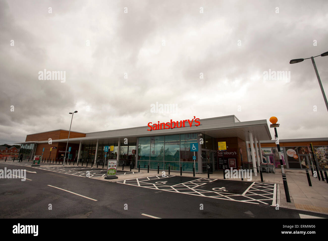 Sainsbury speichern Chapelford, Warrington. Stockfoto