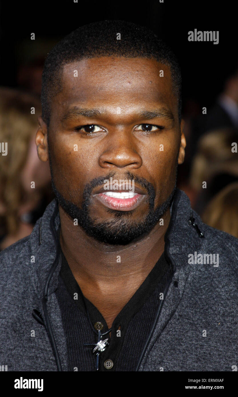50 Cent bei der Los-Angeles-Premiere von "The Twilight Saga: New Moon" an der Manns Village Theatre in Westwood statt. Stockfoto