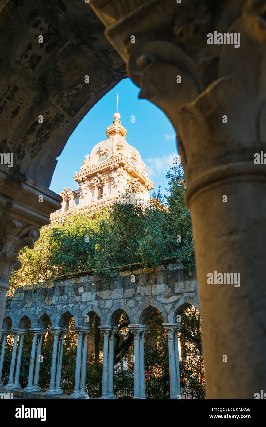 Garten am Haus von Christopher Columbus; Genua, Ligurien, Italien Stockfoto