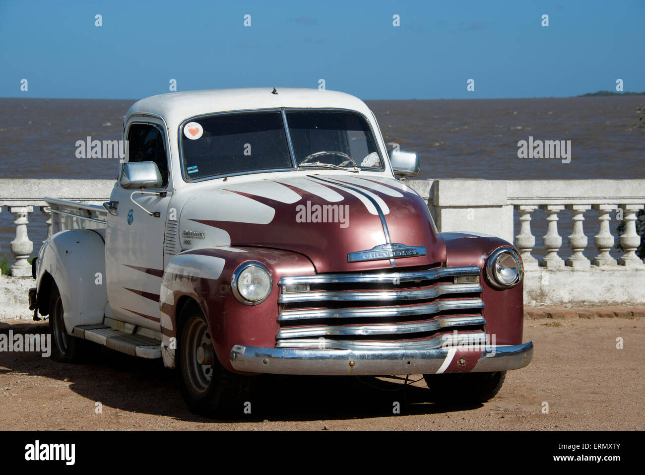 Alten 1940er Chevy Pickup-Truck Colonia del Sacramento, Uruguay Stockfoto