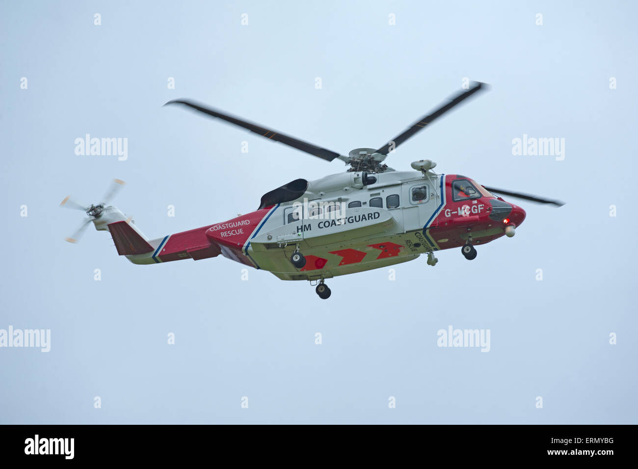 Der schottische Suche und Rettung Küstenwache S92A Hubschrauber am Inverness.  SCO 9845. Stockfoto