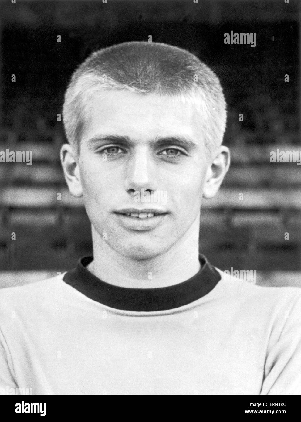 Porträt des Fußballers Alun Evans bei Wolverhampton Wanderers FC, 9. August 1966. Stockfoto