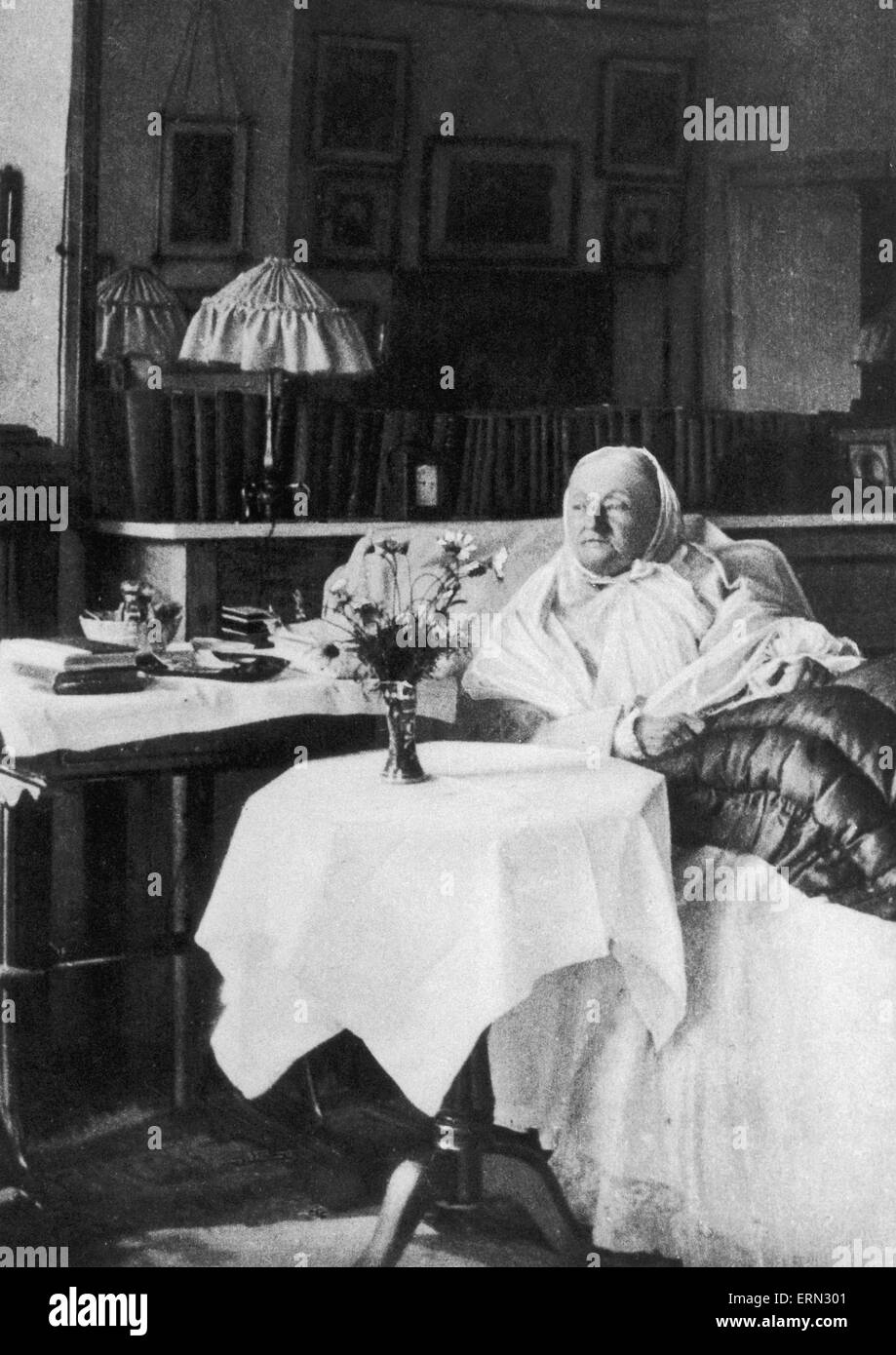 Florence Nightingale-Begründer der modernen Krankenpflege, gesehen hier in ihrem Zimmer im South Street Circa 1906 Stockfoto