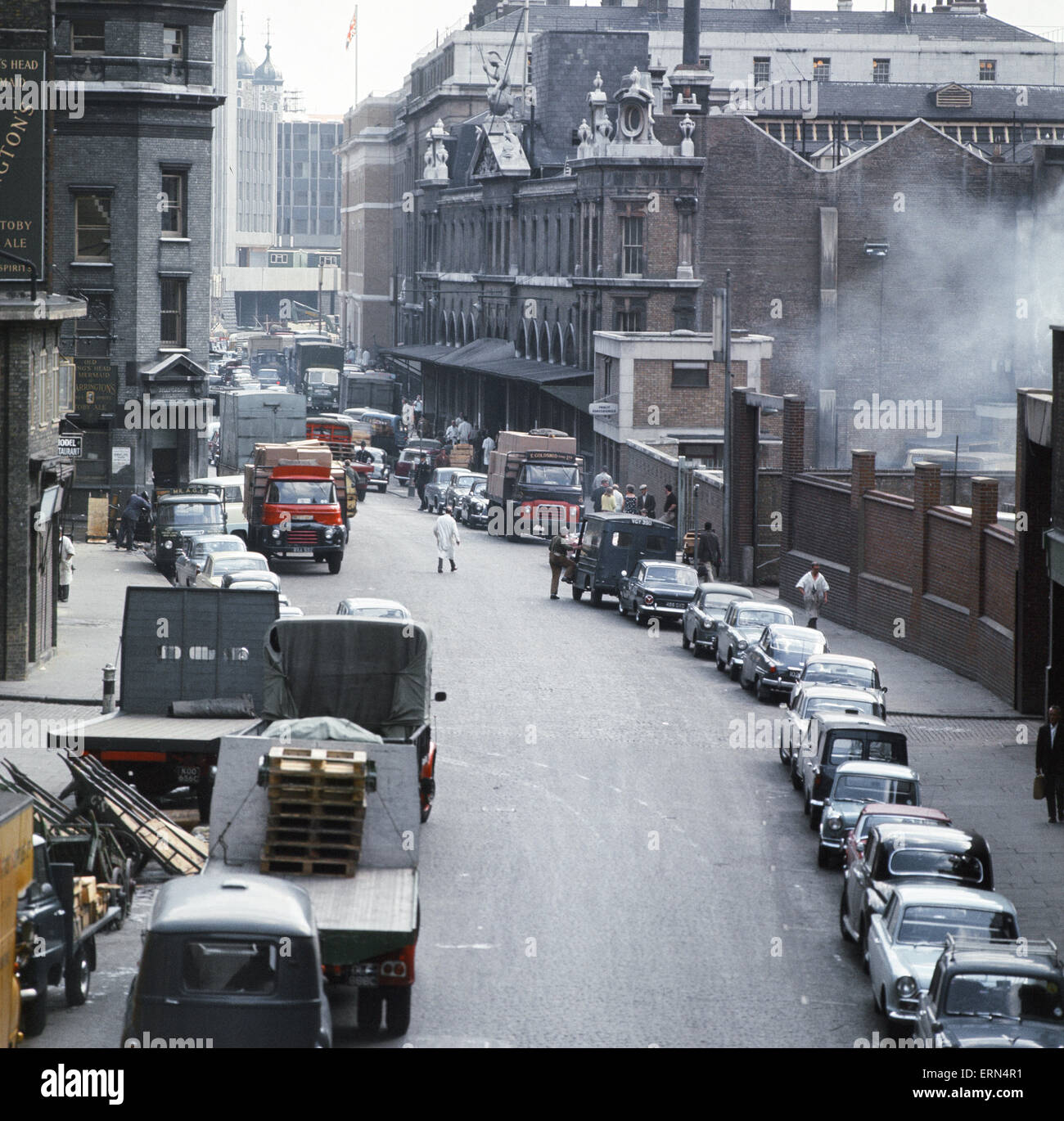 Billingsgate Market in London 1966. Stockfoto