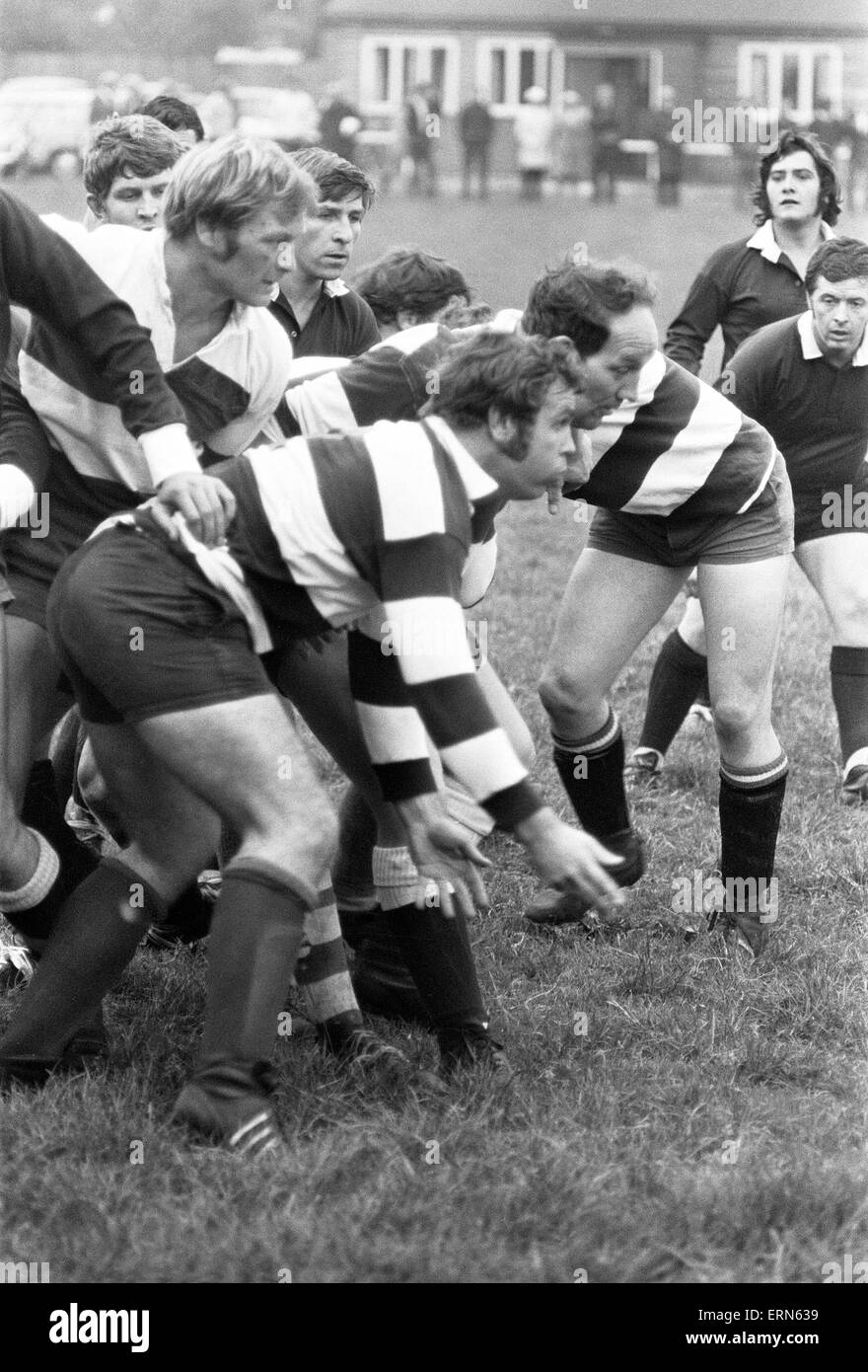 Stoke Old Boys V Phil Judd 15 Rugbyspiel, 28. September 1971 Stockfoto