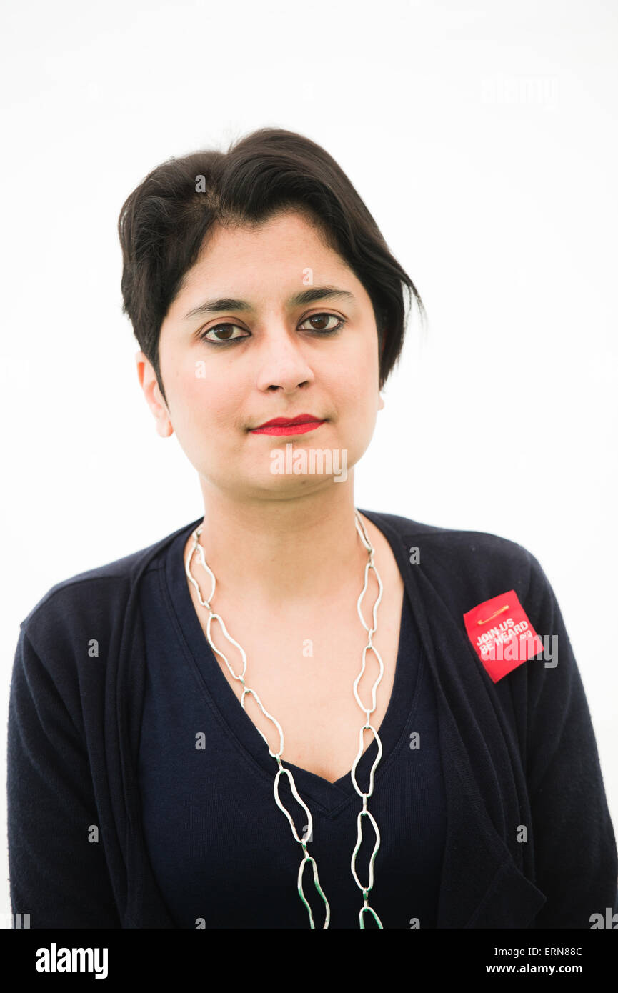 SHAMI CHAKRABARTI aktivistische Wahlkämpfer Hay Festival 2015 Stockfoto