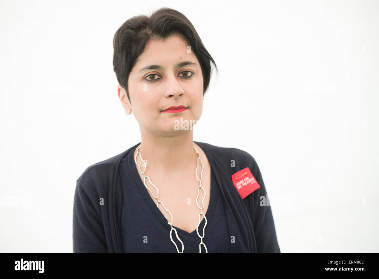 SHAMI CHAKRABARTI aktivistische Wahlkämpfer Hay Festival 2015 Stockfoto